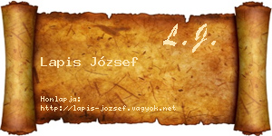 Lapis József névjegykártya